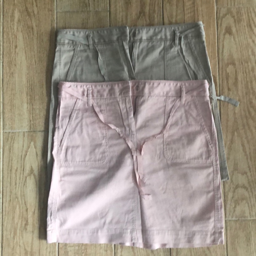 Loft 2 skirts pink and tan size 4